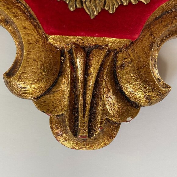 Vintage Gold and Red Wall Decor Art - Picture 4 of 10